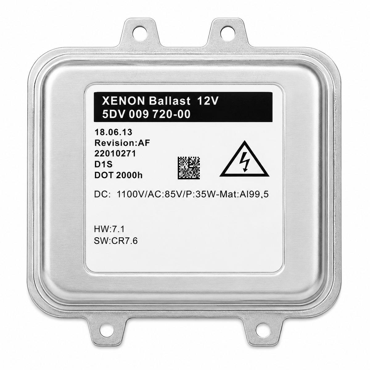 HID Xenon Ballast AFS Module 5DV00972000 - For Volkswagen To white background back view