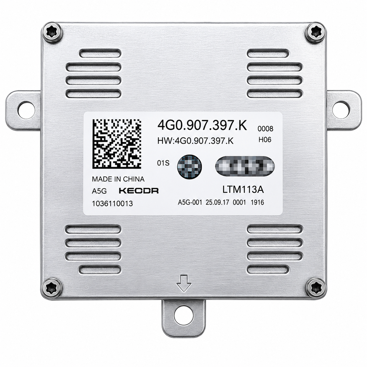 LED Control Module 4G0907397K - For Audi A5 2011-2017 white background back view