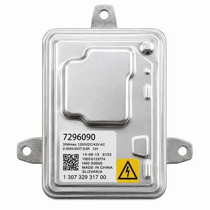 HID Xenon Ballast Module 7296090 - For MINI Cooper white background back view