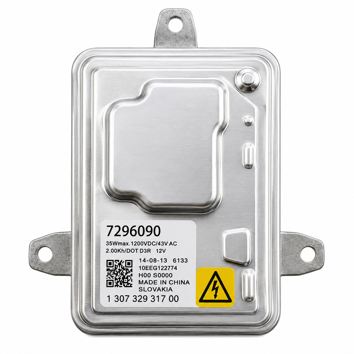 HID Xenon Ballast Module 7296090 - For Rolls-Royce Ghost white background back view