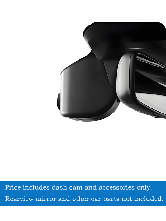 Novemtron Custom Fit Dash Cam - Disclaimer Image: Price includes dash cam and accessories only, rearview mirror and car parts not included