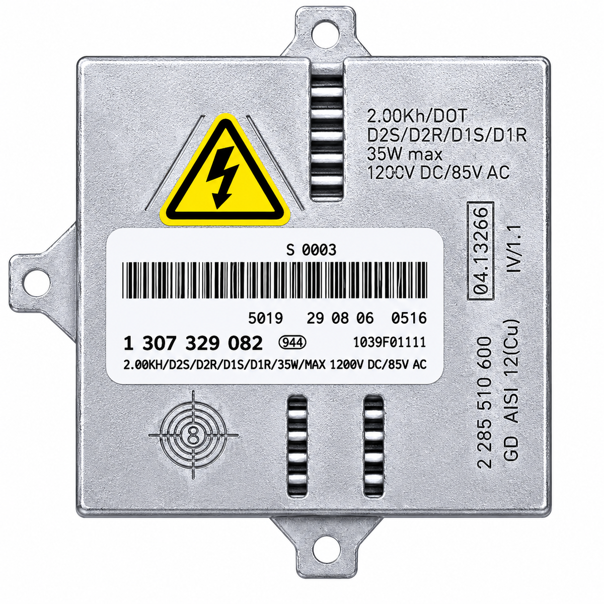 HID Xenon Ballast Module 1307329082 - For Porsche Cayenne white background back view
