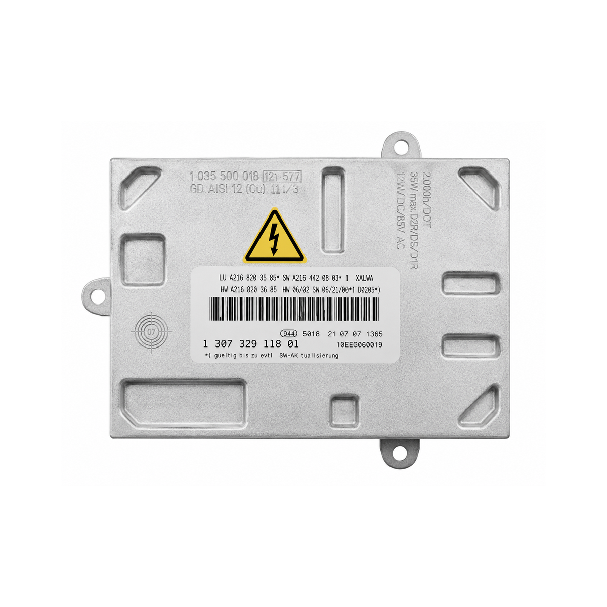 HID Ballast A21682033685 For VW Passat CC 2008-2012 white background front view